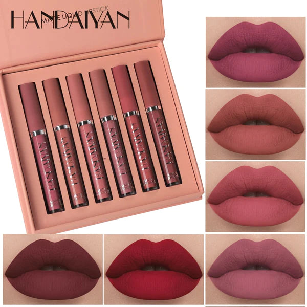 Kit 6 Batons Beauty Lip Handaiyan - 16h de Duração